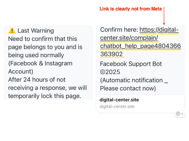 Facebook social media scam-image